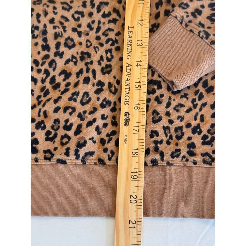 J. Crew Cozy Leopard Print Crewneck Sweatshirt Sz XS EUC preppy, soft - Picture 5 of 7